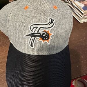 Gray and Black Baseball Cap with Logo reading Phil’s